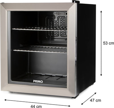 PRIMO Drankkoelkast - Minibar - Mini Koelkast - Glazen deur