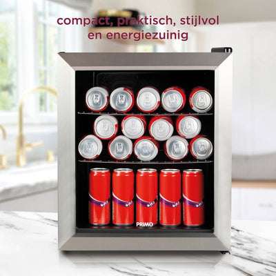 PRIMO Drankkoelkast - Minibar - Mini Koelkast - Glazen deur