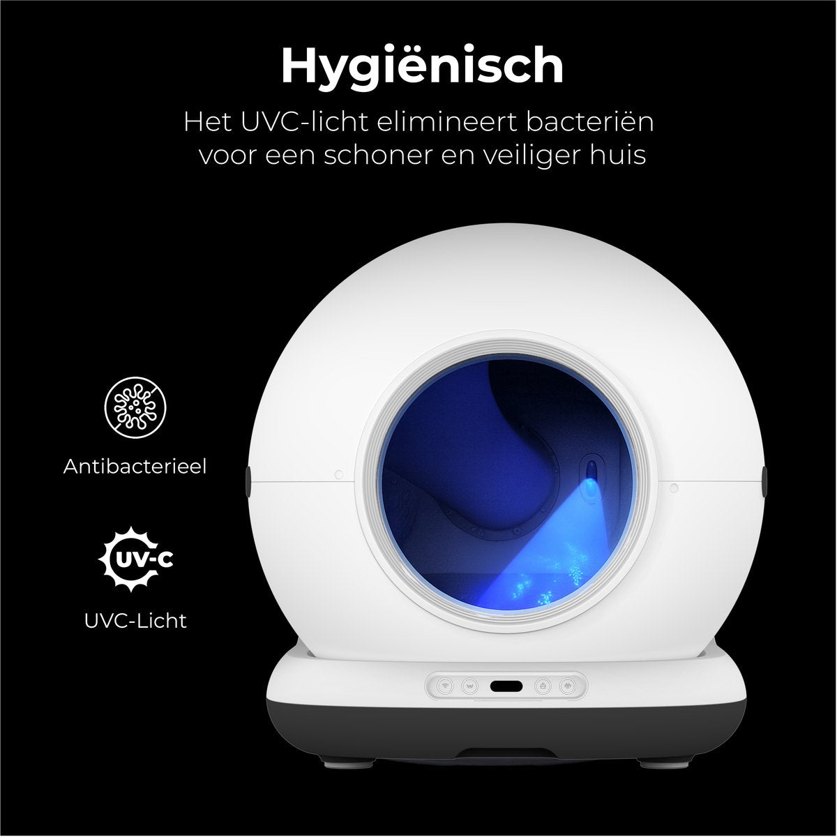 Automatische Kattenbak Met Camera - Zelfreinigende Kattenbak - Inclusief App - Met kattenbakmat en 3 rollen opvangzakjes - 82L XXL- Zedar K1200+