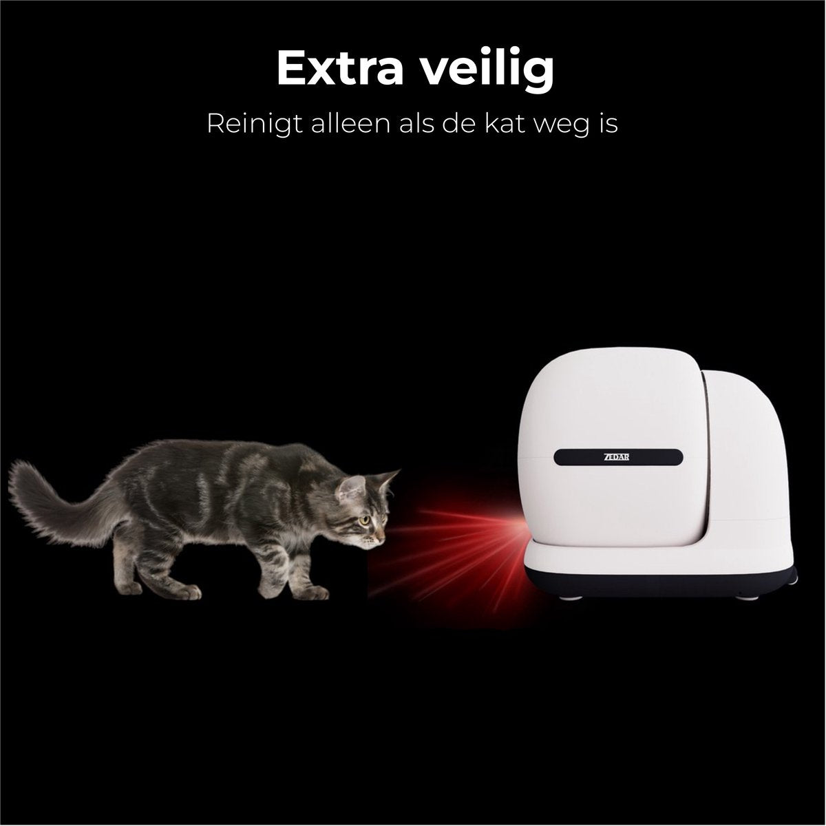 Automatische Kattenbak Met Camera - Zelfreinigende Kattenbak - Inclusief App - Met kattenbakmat en 3 rollen opvangzakjes - 82L XXL- Zedar K1200+