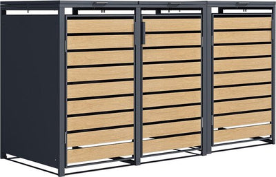 Stijlvolle Container ombouw - Containerberging voor 2 of 3 afvalbakken