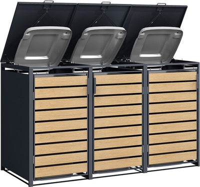 Stijlvolle Container ombouw - Containerberging voor 2 of 3 afvalbakken