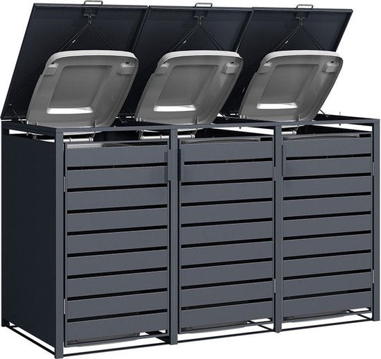 Stijlvolle Container ombouw - Containerberging voor 2 of 3 afvalbakken