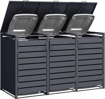 Stijlvolle Container ombouw - Containerberging voor 2 of 3 afvalbakken