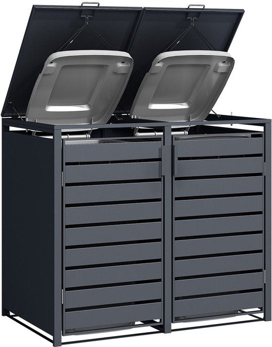 Stijlvolle Container ombouw - Containerberging voor 2 of 3 afvalbakken