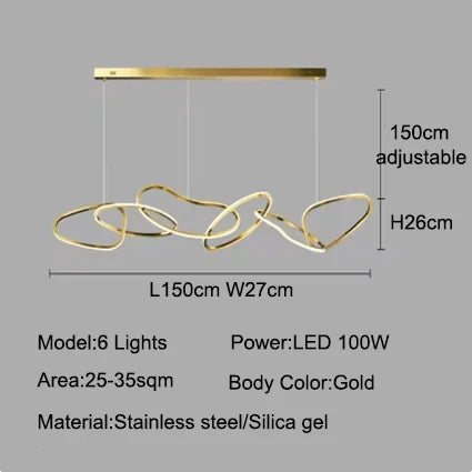 Aurelios Hanglamp – Dimbare LED – 3 t/m 6 Spots