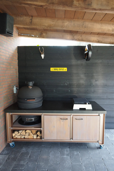 Big green egg outdoor kitchen