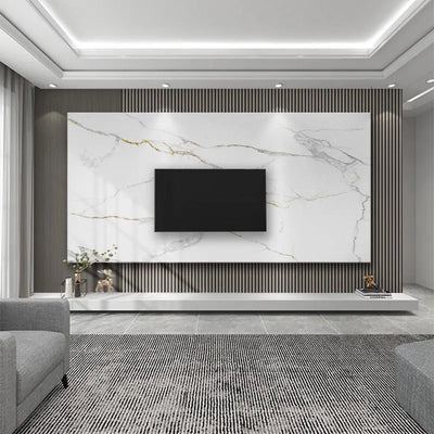 "Gouden wit" - Marmeren wandpaneel 122x260cm