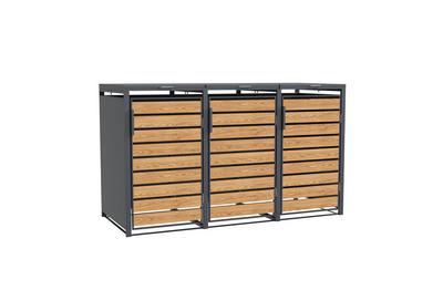 Stijlvolle Container ombouw - Containerberging voor 2 of 3 afvalbakken