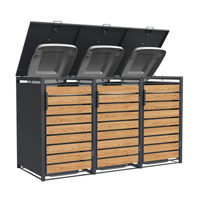 Stijlvolle Container ombouw - Containerberging voor 2 of 3 afvalbakken