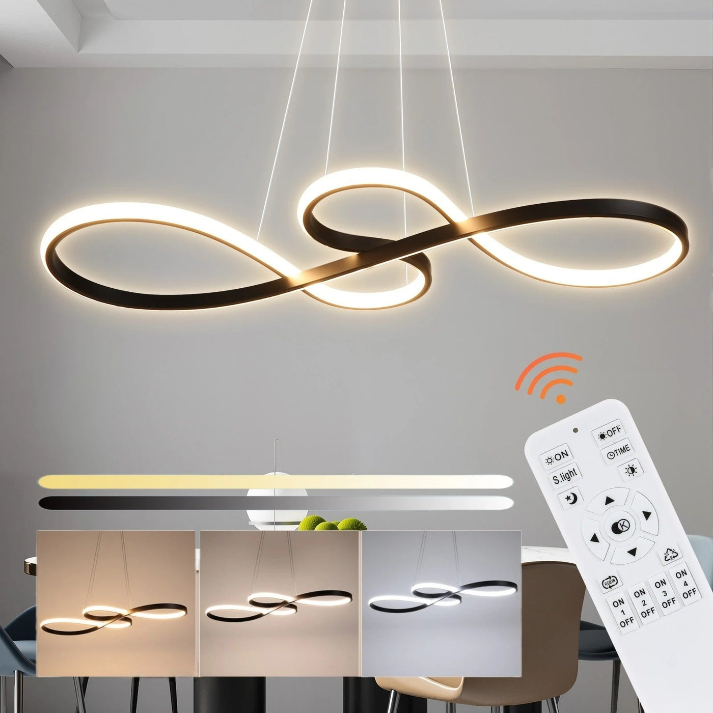 Moderne LED Hanglamp Ringen – Verstelbaar en Dimbaar