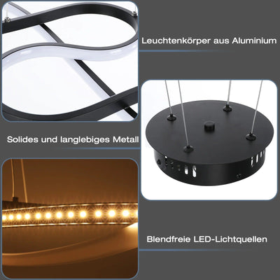 Moderne LED Hanglamp Ringen – Verstelbaar en Dimbaar