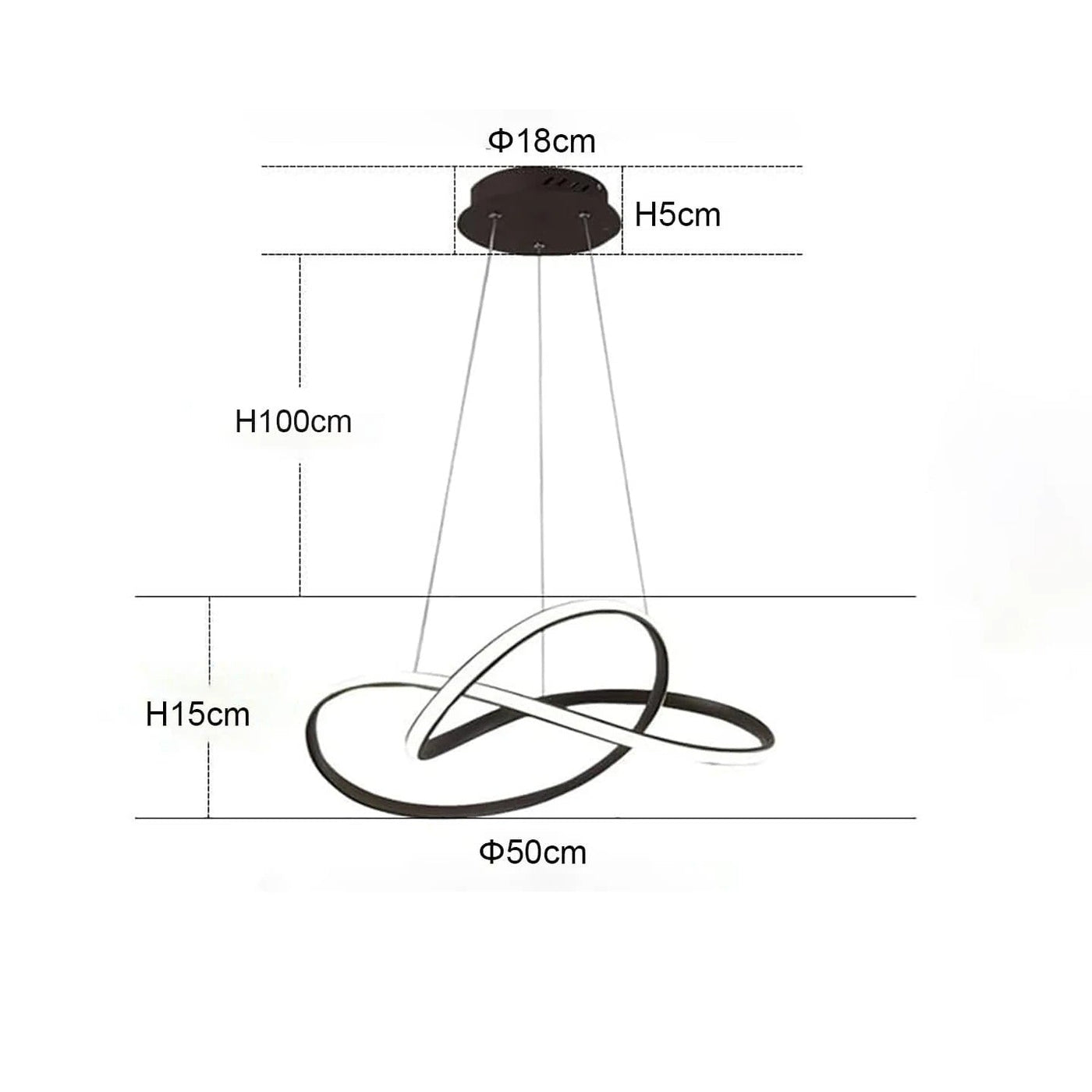 Moderne Scandinavische hanglamp – Klaverontwerp